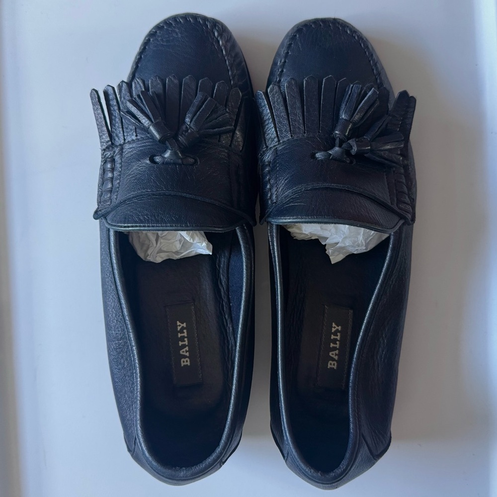 BALLY Carpino Deerskin Leather Tassel Loafers Driving Boater Casual